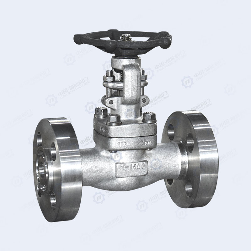 Integral forged flange gate valve