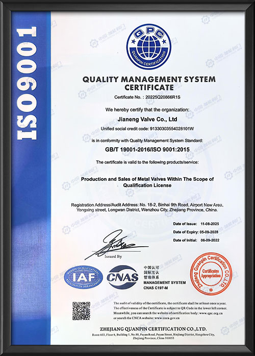 质量管理体系认证证书-英文